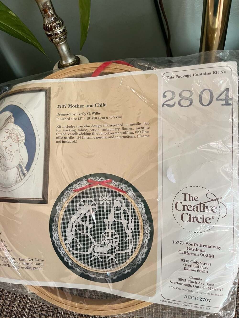 The Creative Circle 2804 Holy Family Lace Net Darning Kit